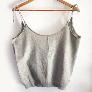 Quicksilver Gray Knit Camisole Tie Strap Top Small